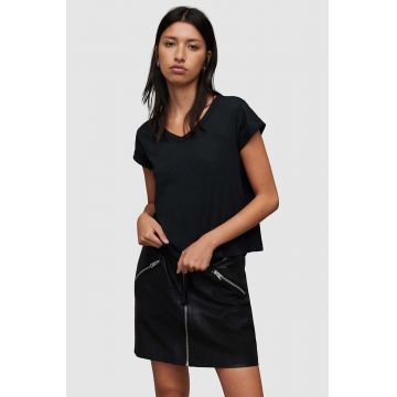 AllSaints tricou din bumbac Anna femei, culoarea negru