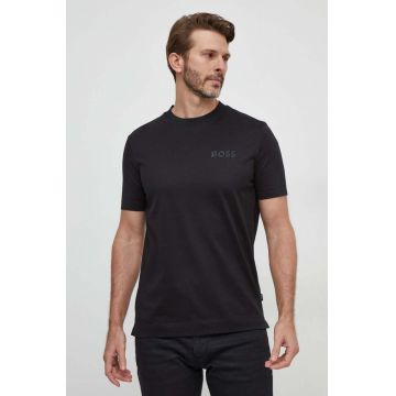 BOSS tricou din bumbac bărbați, culoarea negru, uni 50504557