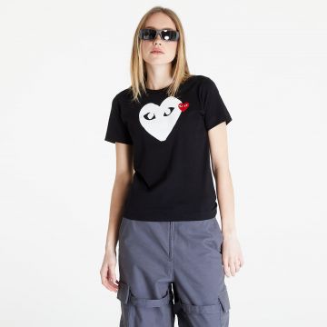 Tricou Comme des Garçons PLAY Heart Logo Short Sleeve Tee Black