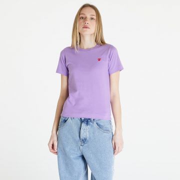 Tricou Comme des Garçons PLAY Heart Logo Short Sleeve Tee Lavender