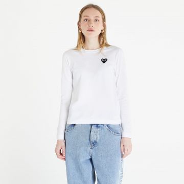 Tricou Comme des Garçons PLAY Long Sleeve Tee White