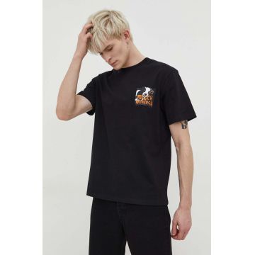 HUGO tricou din bumbac bărbați, culoarea negru, cu imprimeu 50508531