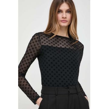 Karl Lagerfeld longsleeve femei, culoarea negru