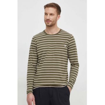 Pepe Jeans longsleeve din bumbac Costa culoarea verde, modelator