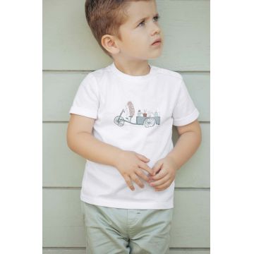 Tartine et Chocolat tricou de bumbac pentru copii culoarea verde, cu imprimeu