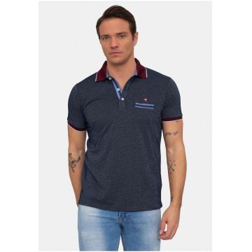 Tricou polo cu detaliu cu logo discret