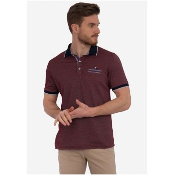 Tricou polo cu detaliu cu logo discret