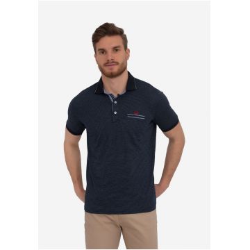 Tricou polo cu guler contrastant