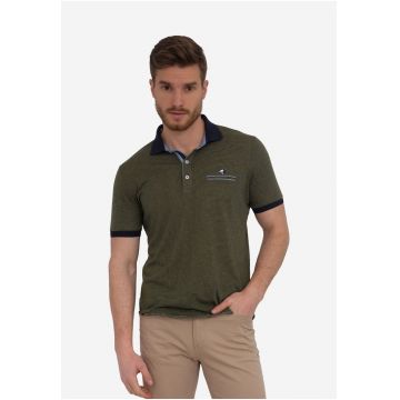 Tricou polo cu guler contrastant