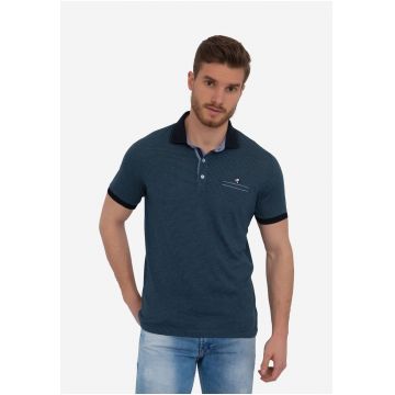 Tricou polo cu guler contrastant