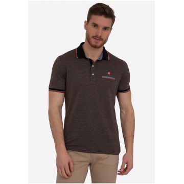 Tricou polo cu guler contrastant