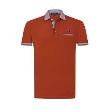 Tricou polo din material pique cu logo discret