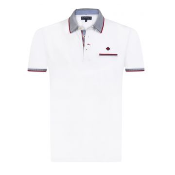 Tricou polo din material pique cu logo discret