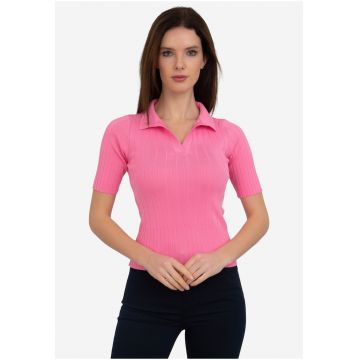 Tricou polo striat