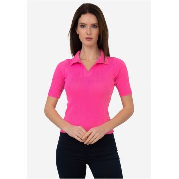 Tricou polo striat