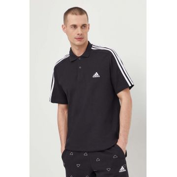 adidas polo de bumbac culoarea negru, cu imprimeu IC9310