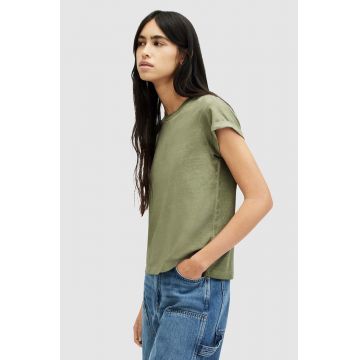 AllSaints tricou din bumbac ANNA femei, culoarea verde