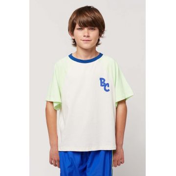 Bobo Choses longsleeve din bumbac pentru copii culoarea verde, cu imprimeu