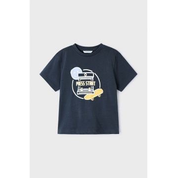 Mayoral tricou de bumbac pentru copii culoarea negru, cu imprimeu