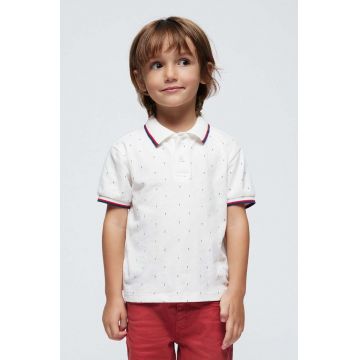 Mayoral tricou polo copii culoarea bej, modelator