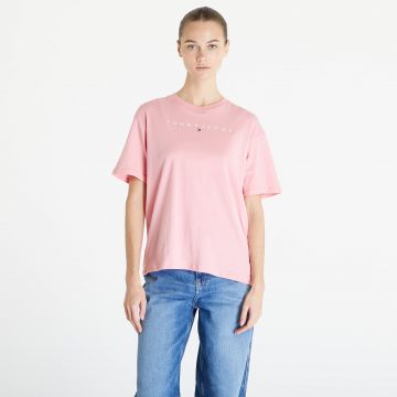 Tricou Tommy Jeans Relaxed New Linear Short Sleeve Tee Tickled Pink