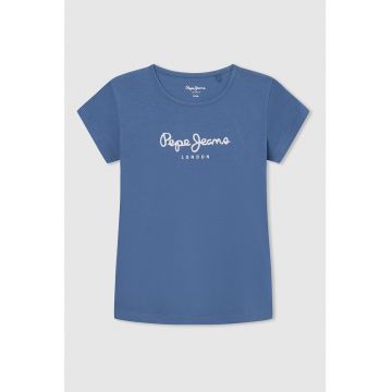 Tricou cu imprimeu logo stralucitor