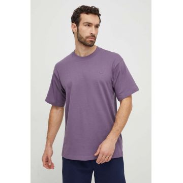 adidas Originals tricou din bumbac bărbați, culoarea violet, uni IP2772