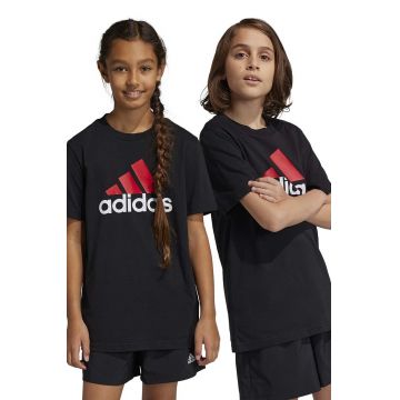 Adidas tricou de bumbac pentru copii U BL 2 TEE culoarea negru, cu imprimeu