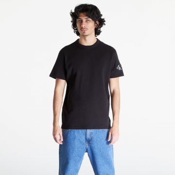 Tricou Calvin Klein Jeans Badge Waffle Short Sleeve Tee Black