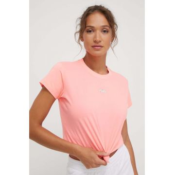 Dkny tricou din bumbac femei, culoarea roz