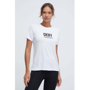 Dkny tricou femei, culoarea alb