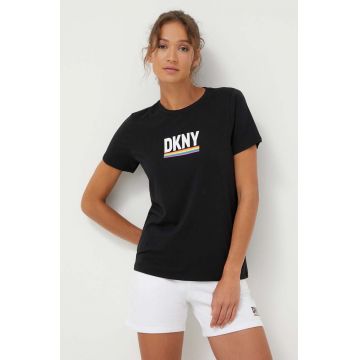 Dkny tricou femei, culoarea negru