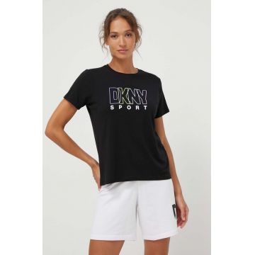 Dkny tricou femei, culoarea negru