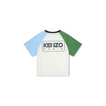 Kenzo Kids tricou de bumbac pentru copii culoarea alb, cu imprimeu