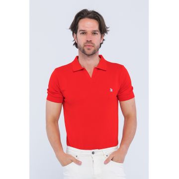 Tricou polo cu aspect texturat