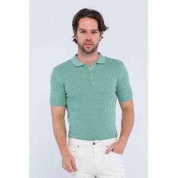 Tricou polo elastic