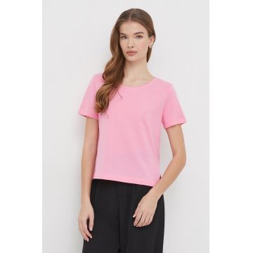 United Colors of Benetton tricou din bumbac femei, culoarea roz