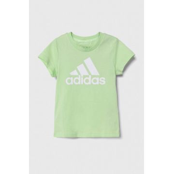 adidas tricou de bumbac pentru copii culoarea verde