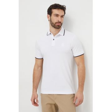 BOSS Orange tricou polo barbati, culoarea alb, neted, 50507699