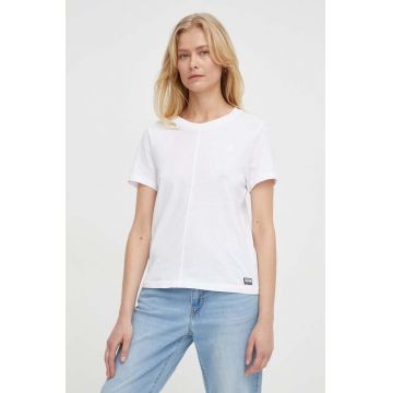 G-Star Raw tricou din bumbac femei, culoarea alb