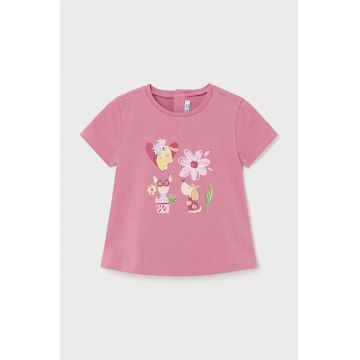 Mayoral tricou bebe culoarea roz