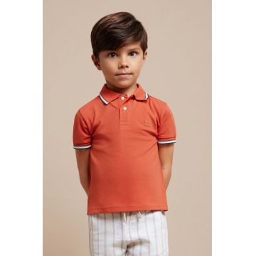 Mayoral tricou polo copii culoarea rosu, neted