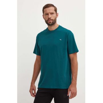 Puma tricou din bumbac MMQ bărbați, culoarea verde, uni 624009