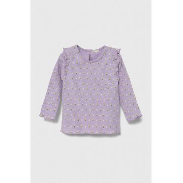 United Colors of Benetton longsleeve bebelusi culoarea violet