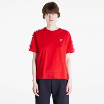 Tricou adidas 3 Stripe Tee Better Scarlet