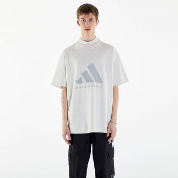 Tricou adidas Basketball Tee UNISEX Cream White Melange