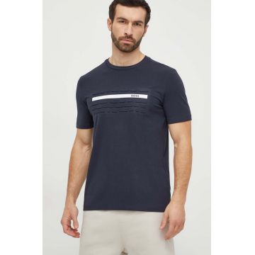 BOSS Green tricou bărbați, culoarea bleumarin, cu imprimeu 50513010