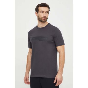 BOSS Green tricou bărbați, culoarea gri, cu imprimeu 50513004