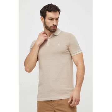 Marc O'Polo tricou polo barbati, culoarea bej, neted