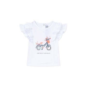 Tartine et Chocolat tricou bebe culoarea bej